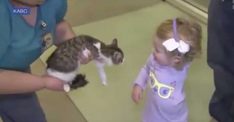 Dit meisje met maar 1 arm krijgt een heel bijzonder nieuw vriendje