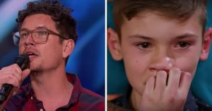 Simon Cowell heeft zijn twijfels bij deze zenuwachtige vader van 6 kinderen..
