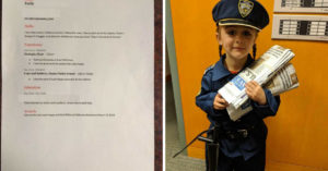 4-jarig meisje wil dolgraag politieagente worden. Dus stuurt ze de leukste sollicitatie ooit!
