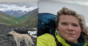 Dove vrouw maakt in Alaska een val van 200 meter. Dan schiet deze hond haar te hulp..