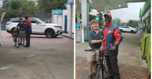 10-jarig Zuid-Afrikaans jochie gebruikt spaargeld om fiets te kopen voor pompbediende