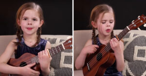 Dit 6-jarige meisje zingt een klassieker van Elvis..