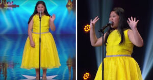Dit meisje vertelt aan de Got Talent-jury dat zij 10 jaar oud is..