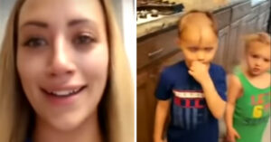 Moeder treft haar 2 hele stoute kids aan met het scheerapparaat!