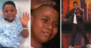 Jochie werd gepest omdat hij kanker had. Nu haalt zijn gram op het podium van America’s Got Talent
