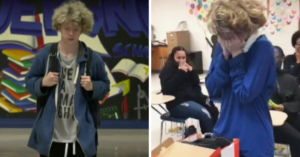 Gepeste tiener gaat naar nieuwe middelbare school. Daar wacht hem een verrassing..