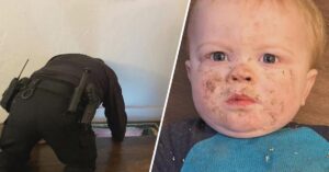 Baby van 10 maandjes oud valt in een gat van een paar meter diep…
