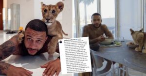 Memphis Depay kreeg bak van kritiek over zich heen na Instagram-foto’s met wild dier..