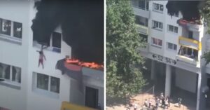 Huiveringwekkend: 2 broertjes van 3 en 10 jaar springen uit een brandend huis!