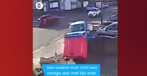 Oude man crasht 6 keer binnen één minuut met zijn auto…