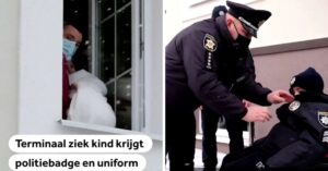 Laatste wens van terminaal ziek kind gaat in vervulling: beëdigd als politie-agent
