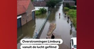 Overstromingen in Limburg vanuit de lucht: bijzondere beelden