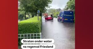 Friesland onder water: Noord-Nederland veel last van de regen