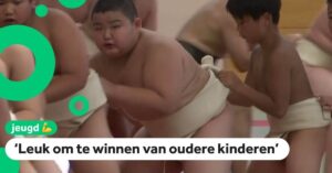 Kyuta is 10 jaar, weegt 85 kilo en wordt beschouwd als een sumoworstel-talent