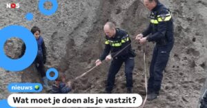 Klein meisje uit Utrecht komt vast te zitten in drijfzand..