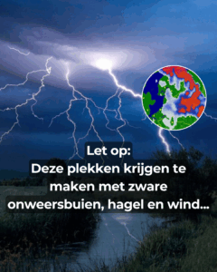 Sommige delen van Nederland krijgen te maken met hevige onweersbuien, hagel en wind..