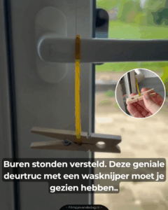 Deze geniale deurtruc met een wasknijper moet je gezien hebben..