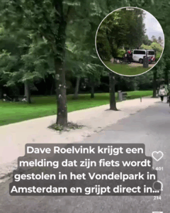 Dave Roelvink krijgt een melding dat zijn fiets wordt gestolen