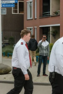 VIDEO: Gasten treiteren beveiligers in Ter Apel