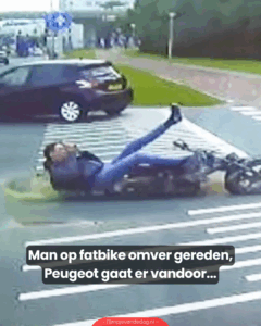 Man op fatbike omver gereden, Peugeot gaat er vandoor