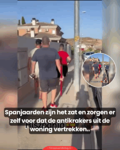 Spanjaarden zijn het zat en zorgen er zelf voor dat de antikrakers uit de woning vertrekken..