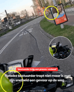 Fatbikebestuurder trapt niet, maar vormt met zijn snelheid een gevaar op de weg.