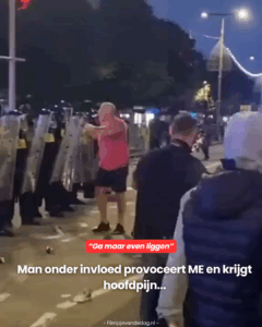 Man onder invloed provoceert ME en krijgt hoofdpijn…