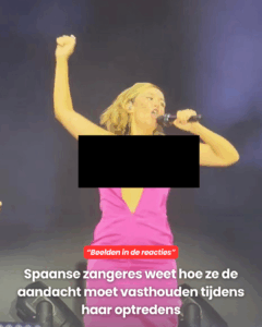 De zangeres maakt van haar optreden een om nooit te vergeten..