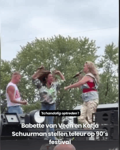 Babette van Veen en Katja Schuurman stellen teleur op 90’s festival