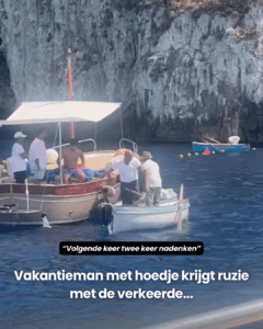Vakantieman met hoedje krijgt ruzie met de verkeerde…