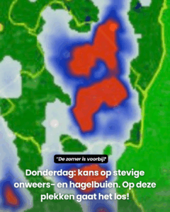 Daarbij kan in korte tijd veel regen vallen..