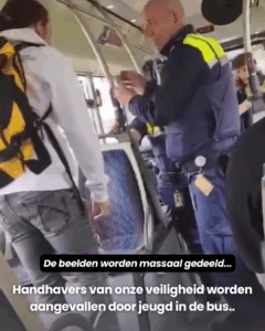 Man krijgt het aan de stok met twee handhavers…