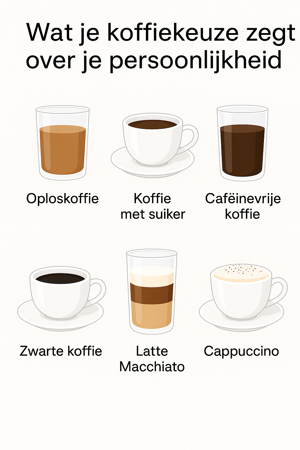 Dit zegt je koffiekeuze over je persoonlijkheid!